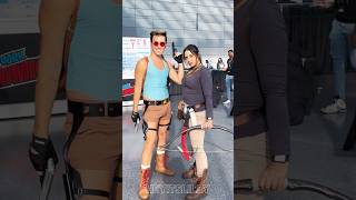 Lara Croft Tomb Raiderverse at New York Comic Con nycc laracroft tombraider videogames cosplay [upl. by Harrietta]