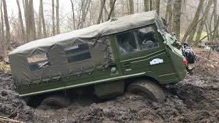 SteyrPuch Pinzgauer 710M in an offroad rally [upl. by Thirion]