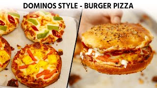 Burger Pizza  Dominos Style Recipe  CookingShooking [upl. by Nirrak]