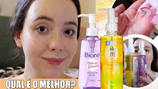 Resenha  Comparação Cleansing Oil Bioré e Hada labo Tudo sobre Cleansing Oil [upl. by Prisca]