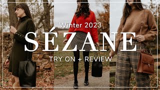 Sézane Winter 2023 TryOn Sézane Knitwear Review [upl. by Akemyt]