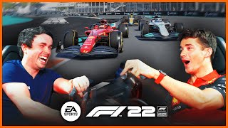 Playing the NEW F1® 22 GAME with Charles Leclerc [upl. by Ramma788]