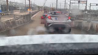 Eurotunnel Folkestone Car loading in the Rain [upl. by Adnwahsat723]