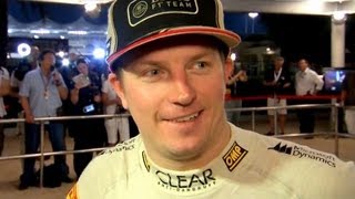 Kimi Raikkonen Interview after Abu Dhabi GP Win [upl. by Ilagam]