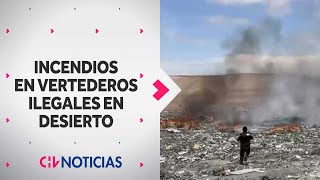 VERGONZOSO Reportan incendios en nuevos vertederos ilegales de ropa en Atacama  CHV Noticias [upl. by Wurster]