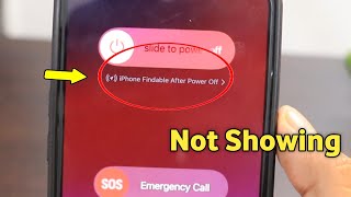 Fix iPhone findable after Power off not showing problem solved [upl. by Persas]