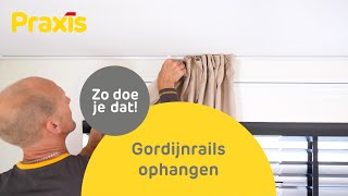 Gordijnrails ophangen  Zo bevestig je gordijnrails  Praxis [upl. by Lecroy408]