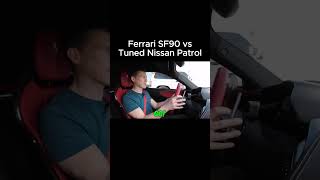 Ferrari SF90 vs Nissan Patrol [upl. by Luisa]