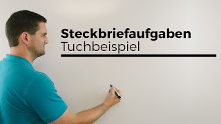 Steckbriefaufgaben Tuchbeispiel Rekonstruktion Aufstellen von Funktionen  Mathe by Daniel Jung [upl. by Tan]