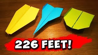 How To Make 5 EASY Paper Airplanes that FLY FAR [upl. by Airdnaid]