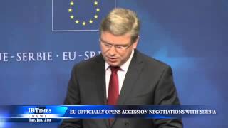 EU Officially Opens Accession Negotiations with Serbia [upl. by Lhary561]