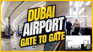 Dubai International Airport DXB Terminal 3 Walkthrough Gate A14 to C21 Transfer and Transit Guide [upl. by Accem]