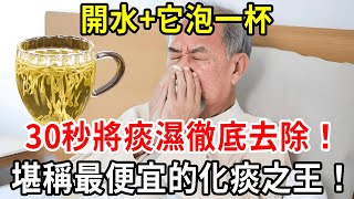 咳嗽、痰多、肺燥？開水它一起泡，堪稱最便宜的「化痰之王」！不到3天痰濕徹底去除！ [upl. by Yrrah452]