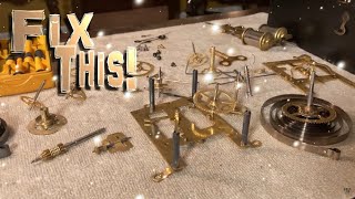 Rebuilding A 110 Year Old Ansonia Blackbird Clock Movement [upl. by Oniskey685]