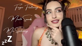 Beebee ASMR Intro Compilation  Tingly Mouth Sounds Finger Fluttering Mic Scratching Hand Sounds [upl. by Glennon]