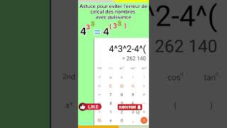 Astuce pour éviter lerreur de calcul des nombres avec puissance maths mathematics foryou school [upl. by Nahtan104]