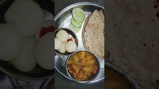 breakfast rutiMishti kumra tarkari rasgulla সকালের খাবার shortvideo food recipe [upl. by Menell811]