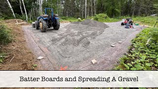 Building the Shop  Part 6  Setting Batter Boards and Spreading A Gravel [upl. by Nnairahs681]