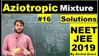 Azeotropic MixturesSolutions 12th  NEETJEEAIIMS 2019 Chemistry L16  by Arvind Arora [upl. by Sue]