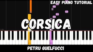 Petru Guelfucci  Corsica Easy Piano Tutorial [upl. by Slohcin]