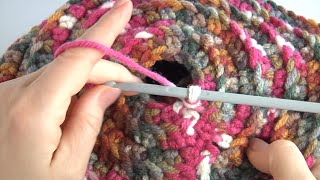 Bright and Warm How to Easy Crochet HatFree CROCHET Funny Hat PATTERNCrochet Tutorial [upl. by Aleakam]