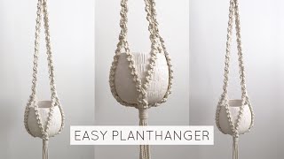 DIY EASY MACRAME PLANT HANGER  MACRAME PLANTHANGER TUTORIAL step by step [upl. by Ttegirb]