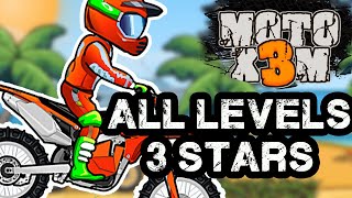 Moto X3M Full Game All Main Story Levels with 3 Stars 1 to 95 [upl. by Shaer]