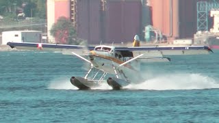 Harbour Air Seaplanes DHC3 Turbo Otter Landing at CYHC [upl. by Enahpad684]