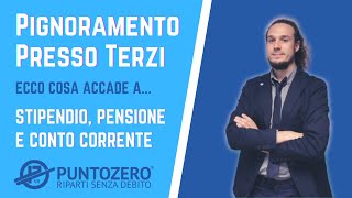 PIGNORAMENTO PRESSO TERZI Ecco i Limiti per STIPENDIO PENSIONE e CONTO CORRENTE 8 [upl. by Kerat]