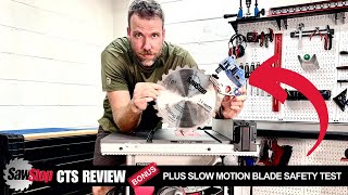 SawStop CTS Portable Table Saw Review Plus I trigger the blade brake on purpose [upl. by Marrilee444]