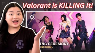 KISS OF LIFE Mark Tuan and more  2024 VALORANT Champions Opening Ceremony REACTION [upl. by Goeselt]