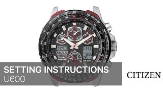 Citizen Watch Setting Instruction — U600 [upl. by Hedelman554]