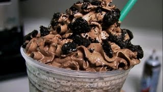 How To Make A Starbucks Mocha Cookie Crumble Frappuccino [upl. by Ariaes]