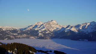 Ski randonnée RandoParc Morgins track bleu Morgins La Foilleuse Région Dents du Midi17122021 [upl. by Cuda887]