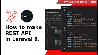 Laravel 9 rest api tutorial  How to make rest API in laravel 9  Laravel 9 API CRUD from Scratch [upl. by Chance20]