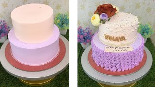 New Simple Cake Design  Simple two tier cake designs  Trending cake design  Birthday cake design [upl. by Oni506]