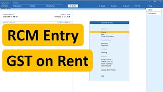 RCM Entry in Tally Prime  GST on Rent  GST [upl. by Slavic402]