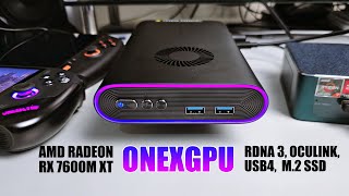 Impressive eGPU With OCULINK USB4 NVMe SSD  ONEXGPU [upl. by Trebo]