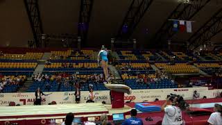 SUBBOTINA Anna GEO  2018 Artistic Worlds Doha QAT  Qualifications Vault 1 [upl. by Atilek]