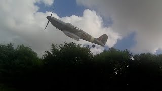 RC Planes Mustang Spitfire Bf109 400mm plus AeroScout 11  Stunts [upl. by Hiller]