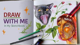 ☆DRAW WITH ME☆ in my sketchbook markers and coloring pencils [upl. by Taimi491]