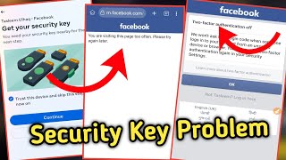 🔴Get your security key facebook problem  facebook access link is not working  2Fa facebook problem [upl. by Rodriguez]