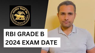 RBI Grade B Exam date 2024 UPDATE [upl. by Aredna]