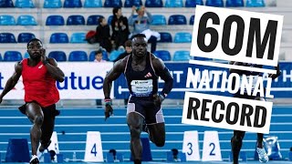 OMANYALA SHATTERS tHE 60M RECORD  Indoors Miramas France paris2024 [upl. by Dnomasor226]