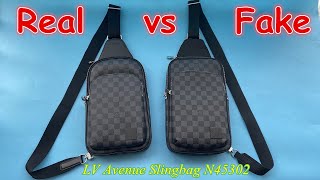 Real vs Fake Louis Vuitton Avenue Slingbag N45302 Review [upl. by Anahcar813]