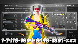 NEW UPDATE 34🔥BEST SENSITIVITY CODE  CONTROL SETTINGS BGMIPUBG MOBILE [upl. by Knute452]