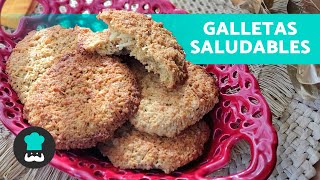 GALLETAS de AVENA y COCO Saludables y Fáciles 🍪🥥  Postres Saludables [upl. by Oileduab]