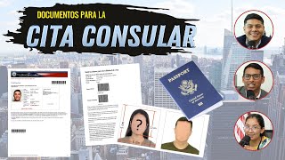 DOCUMENTOS PARA LA ENTREVISTA CONSULAR  ASESOR VISADOS [upl. by Roddie]