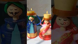 Diwali Craft  Doll Candle Holder 🪔🎇 youtubeshorts diwali candleholder diy [upl. by Prowel]