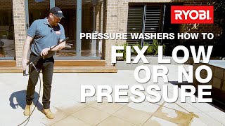 How to fix a low or no pressure issue with a RYOBI pressure washer [upl. by Ellenhoj]